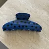 Pinza de garra de acetato con lunares estilo universitario coreano, versátil y elegante, adecuada para recogidos en la parte posterior de la cabeza, nuevo accesorio para el cabello de pinza de tiburón