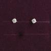 Pendientes pequeños con diamantes redondos y cuadrados de circonita, bañados en plata S925 y oro de 14 quilates, sencillos y combinables, ideales para quienes viajan diariamente.