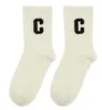 Calcetines de Mujer con Letra C, Tendencia Ins de Otoño, Pantalones de Tiburón de Media Pantorrilla, Calcetines Largos Versátiles Casuales, Calcetines Holgados de Color Sólido