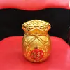 Adorno de Alcancía de Plástico Chapado en Oro para el Año de la Oveja, Bolsa de Dinero para Atraer Riqueza, Tarro de Dinero del Dios de la Riqueza, Ofrenda a Buda, Fábrica de Suministros Festivos