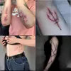 Tatuagens adesivas de Halloween linhas pretas espinhos galhos à prova d'água longa duração personalidade escura nicho