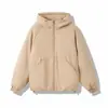 Nueva Chaqueta Corta Acolchada con Capucha para Otoño e Invierno 2025 Cordón Casual Holgada de Algodón de Manga Larga