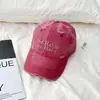 Boné de Baseball Desgastado Bordado Estilo Coreano com Bordado Original de Letras em Múltiplas Fileiras, Boné Protetor Solar para Mulheres, Versátil para o Dia a Dia