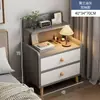 Mesita de Noche, Gabinete de Almacenamiento Simple y Moderno para Mesita de Noche de Dormitorio, Gabinete Pequeño para Viviendas de Alquiler, Estante de Almacenamiento Simple