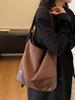 Bolso Retro Casual de Gran Capacidad Bolso Cruzado para Mujer Otoño e Invierno Versátil Simple para Viajes Diarios Bolso de Hombro Tipo Cubo Comercio Exterior Transfronterizo