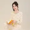 Roupas de Outono para Meninos e Calças Compridas 100% Algodão Roupa Térmica Juvenil Suéteres de Algodão para Meninas Conjunto de Pijama para Alunos do Ensino Médio e Fundamental