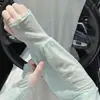 2024 Novas Mangas de Protetor Solar Borboleta Estilo Coreano Para Menina Anti-ultravioleta Braço Seda Gelada Luvas Protetor Solar Dirigindo Mangas de Gelo