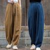 Pantalones Hallen holgados y ajustados de estilo coreano, de verano, finos, de algodón y lino, de color liso, combinables, informales, de pierna ancha para mujer.
