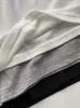 Camisa de Base Manga Longa Lyocell Tencel Estampa de Letras Felpuda para Mulheres Primavera e Verão Estilo Coreano Gola Redonda Slim Fit Elástica Camisa de Base