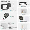Para GoPro 13 traje de silicone película temperada tampa lateral de carregamento da bateria tampa da lente cão 13 traje de câmera esportiva