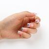 Uñas Vestibles Estampadas Elegantes Francesas, Parches de Uñas Postizas Personalizados y Creativos, Parches de Uñas Postizas Estilo Coreano para Moda Femenina