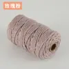 Cuerda de algodón de color de 3-4 mm de grosor, hecha a mano, tejida DIY, cuerda de poliéster y algodón, cuerda para atar, cuerda para tapicería tejida