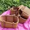 Cesta de Compras para Frutas y Verduras, Cesta de Mano Tejida de Ratán, Cesta de Almacenamiento, Cesta de Compras, Cesta de Picnic para Exteriores, Cesta para Huevos, Cesta para Flores, Cesta de Almacenamiento Tejida