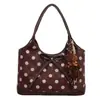 Bolso de Mano de Lunares de Nicho Estilo Coreano para Mujer 2026 Nuevo Otoño/Invierno Bolso de Hombro Versátil Bolso Cubo de Axila Simple de Moda