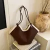 Bolso de mano afelpado retro esmerilado para mujer, nuevo estilo invierno 2025, estilo perezoso, bolso tipo cubo, bolso simple para hombro/axila