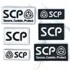 Adesivos de Tecido Bordados com Logo da Fundação SCP Fãs Militares Transfronteiriços Acessórios de Moral Adesivos de Tecido Mochila Tática Adesivos de Tecido com Alfabeto SCP