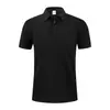 Camiseta polo de color sólido pesado camiseta logo impreso algodón de imitación fina 215g solapa pesada overol Paul manga corta