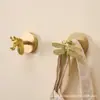 Gancho Criativo de Luxo Estilo Europeu e Americano para a Porta de Entrada, Gancho de Puxador sem Furo para Portas de Armário, Gancho Decorativo de Latão para Casa