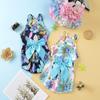 Ropa para mascotas personalizada de fábrica, suministro directo transfronterizo, faldas para perros de estilo hawaiano lindo que los gatos pueden usar