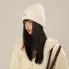 Gorros de Otoño e Invierno para Hombres y Mujeres, Circunferencia de Cabeza Grande, Gorro que Adelgaza el Rostro, Gorro de Punto Versátil a la Moda, Gorro de Lana, A Prueba de Frío