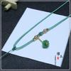 Corda de Colar Teto de Lótus Joia Cordão Dourado Corda com Pingente de Jade Corda Trançada à Mão de Alta Qualidade Cordão com Pingente Ajustável
