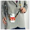 Nuevo Yuanbao Serpiente Roja Espejo abatible Clip trasero para teléfono móvil Espejo de maquillaje Correa cruzada Portátil Multifuncional Universal Antiperdida