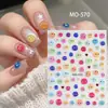 Pegatinas de Uñas de Caricatura Arcoíris Jelly Bean Tridimensionales Relieve Divertido Slime DIY Pegatinas de Uñas Portátiles