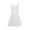 2025 Nuevo Estilo de Verano Vestido de Tirantes Ligero y Maduro para Mujer, Lujuria Pura, Sexy Cremallera Cintura Adelgazante Look Falda Larga A-Line Bottoming