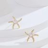 Aretes Casuales Nicho Elegantes de Alta Gama Aguja de Plata S925 Zircón para Mujer Exquisitos Aretes de Perlas Clips para Orejas Sin Perforar
