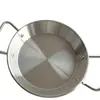 Novo prato espanhol de aço inoxidável espessado com duas alças para frutos do mar, panela seca, prato de lanche coreano para frango frito, lagostim, atacado