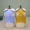 Ropa para perro mascota con estampado de dibujos animados, abrigo de algodón a la moda con bloques de color, ropa a prueba de frío para gato, estilo otoño e invierno 26 Abrigo de algodón Oso Cereza
