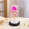Lámpara de Cristal de Flor Eterna Rosa de Pan de Oro Muñeca Ramo Niñas Día de San Valentín Chino Día de la Madre Regalo de Cumpleaños