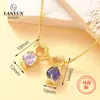 Collar Azul Nube Estilo Europeo y Americano con Forma de Corazón Incrustado de Diamantes para Niños y Niñas, Collar con Colgante de Piedra de Nacimiento de Diciembre, Acción de Gracias Día de la Madre