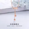 Colar com Laço e Franja para Mulheres, Prata 925 Esterlina, Corrente de Clavícula Minimalista Estilo Ins Coreano e Japonês Design de Nicho Joia