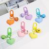 Creativo nuevo corte llavero colgante pu amor color caramelo Bolsa de campana accesorios colgante airpods Disco U
