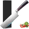 Cuchillo de Chef con Mango de Madera de Color Más Vendido Cuchillo de Cocina con Patrón Damasco Juego de Cuchillos para Fruta de Acero Inoxidable para el Hogar Venta al por Mayor de Fábrica