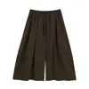 Ropa para mujer de talla grande ALINDM, pantalones cropped súper elegantes para damas de talla grande, versátiles pantalones de pierna ancha adelgazantes de cintura alta para 100 kg