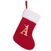 Transfronteiriço Novo Produto Natal Vermelho Fofo Letras Meias de Natal Chapéu de Natal Meias Bordadas Pingente Decorações de Meias de Natal