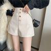 Shorts Femininos Tendência 2025 Novo Cintura Alta Emagrecimento Influenciador Perna Larga Casual Linha A Calças Tendência Branco