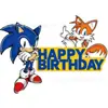 Cartão de Bolo Ouriço Sonic Desenho Animado Transfronteiriço Inserção de Palito Decoração de Festa de Aniversário Infantil