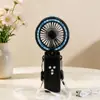 Ventilador portátil de mano con pulverizador creativo, ajuste de cinco velocidades, flujo de aire fuerte, enfriamiento e hidratación para niñas, ventilador USB para colgar en el cuello
