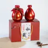Pacote de 0,5kg Garrafa de Cerâmica para Licor Embalagem Caixa de Presente Frasco Pequeno para Vinho Doméstico Frasco de Garrafa de Vinho Vazia Selada Antiga Estilo Antigo