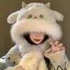 Adorable Oveja de Lana Peluche Versátil Protección para Orejas Gorro para la Cabeza para Mujeres Pulóver Engrosado Protección contra el Frío Gorro Cálido a Prueba de Viento