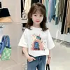 Camiseta de Manga Corta para Bebé Niña 2026 Verano Algodón Puro Estilosa Fresca y Linda Dibujo Animado Niña Tops