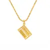 Novo Colar Pingente Ábaco Feminino Ondas d'Água Ouro Imitação Colar Feminino Joias Simples da Moda Acessórios de Cabelo