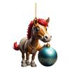 Nuevo pony transfronterizo para animal natal equitación decoración de árbol de Navidad fiesta familiar