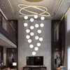 Lámpara de araña para sala de estar dúplex 2026 nuevo modelo villa entrepiso hueco araña grande loft techo alto luz de escalera
