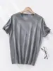 Nova Camiseta Feminina Minimalista de Lã Fina Cor Sólida, Manga Curta Tricotada, Solta, Versátil, Gola Redonda, Fina, Coleção Primavera/Verão 2026