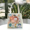 Bolso de Mano Estilo Étnico Bolso de Tela de Arena Bordado Bolso de Tela Mini Casual Fresco Bordado de Hilo Dorado por Ambos Lados Bolso Hanfu