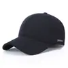 Boné de beisebol de lã quente masculino transfronteiriço de inverno, chapéu casual com proteção para as orelhas, boné de algodão espessado para atividades ao ar livre para meia-idade e idosos